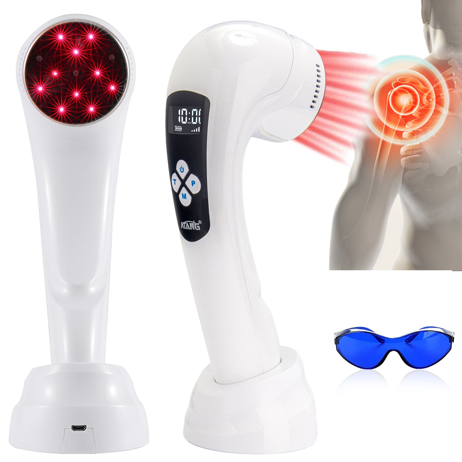 Cold laser treatment for muscle pain handheld unit